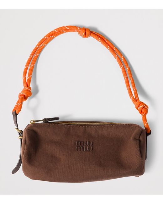 Miu Miu Brown Gabardine Pouch
