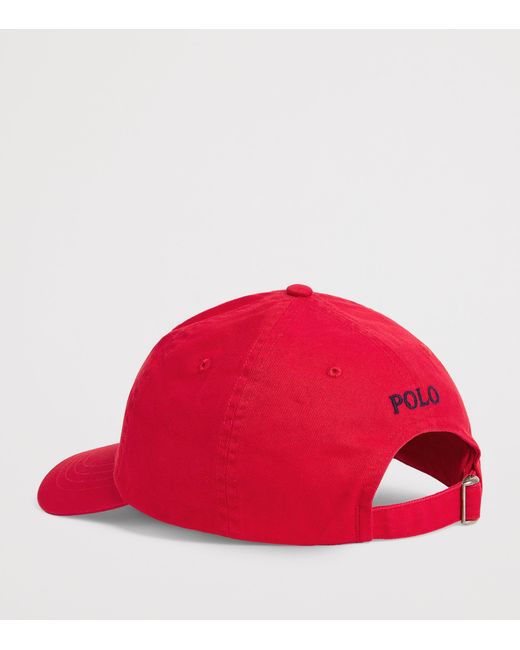 Polo Ralph Lauren Red Cotton Polo Pony Baseball Cap