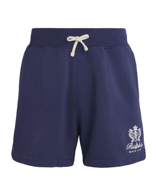 Polo Ralph Lauren Blue Cotton-Blend Beach Club Shorts for men