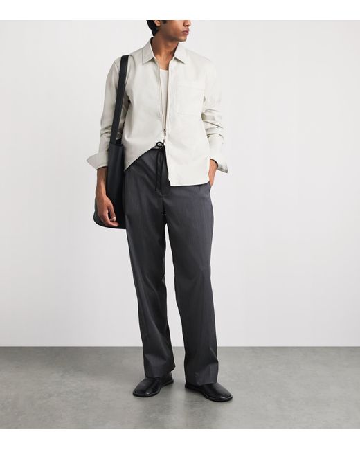 Officine Generale White Cotton-Blend Malo Overshirt for men