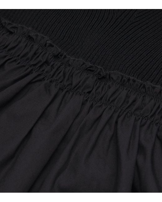 Claudie Pierlot Black Cotton Crochet Midi Dress