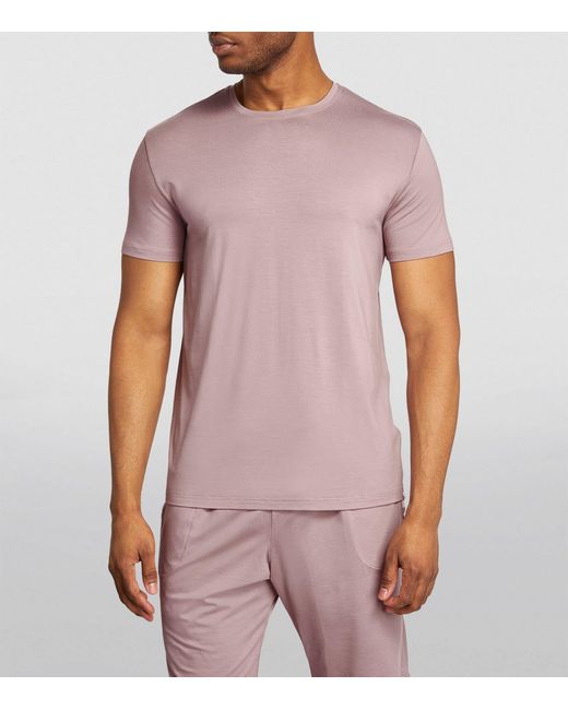 Derek Rose Pink Stretch-modal Basel T-shirt for men