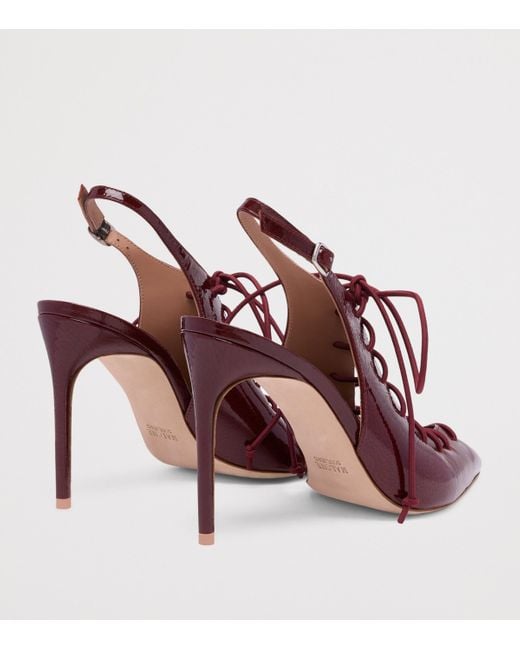 Malone Souliers Red Patent Leather Alia Slingback Pumps 90