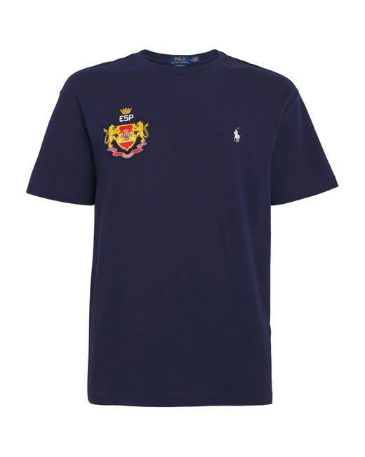 Polo Ralph Lauren Blue Cotton Spain T-shirt for men