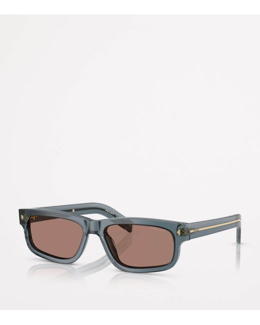 Prada Brown Acetate Pr B11S Sunglasses for men