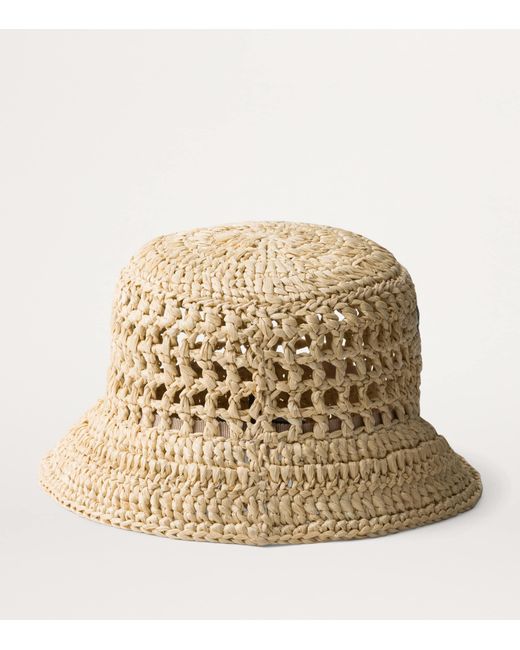 Prada Natural Crochet Bucket Hat