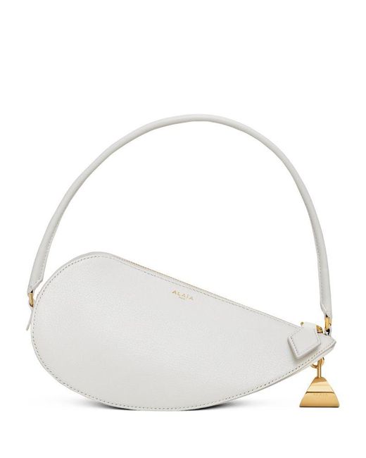 Alaïa White Leather Le Demi-Coeur Shoulder Bag