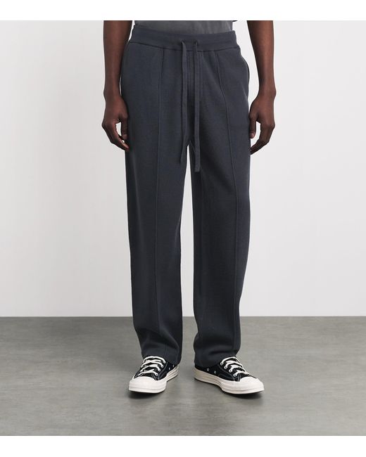 PAIGE Blue Knitted Cremonesi Sweatpants for men
