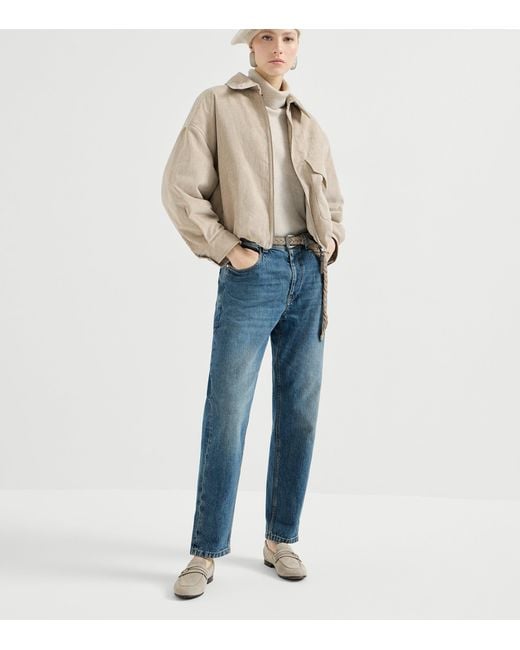 Brunello Cucinelli Blue Authentic Cotton Straight Jeans