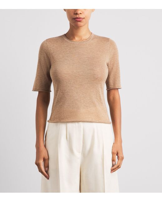 ME+EM Brown Cashmere T-Shirt