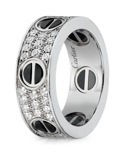 Cartier Metallic Diamond And Ceramic Love Ring