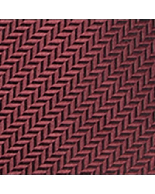 Boss Purple Italian Silk Jacquard Chevron Tie for men