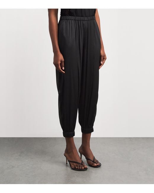 Alice + Olivia Black Balloon-Leg Declan Genie Trousers