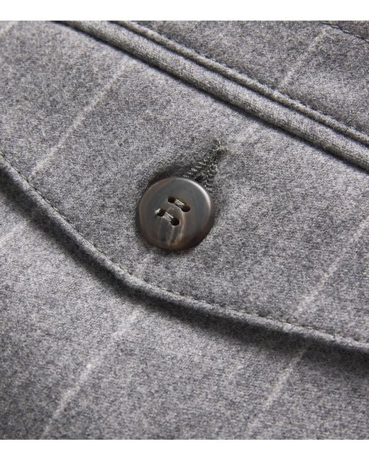 Eleventy Gray Pinstripe Tailored Trousers for men