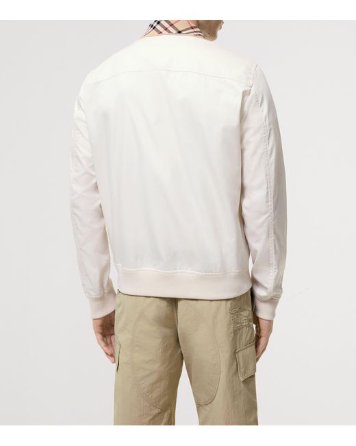 Burberry Natural Cotton Gabardine Harrington Jacket for men