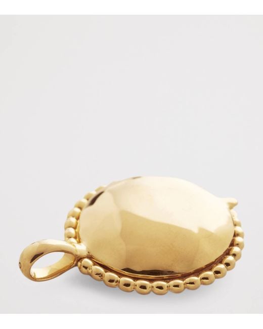 Monica Vinader Metallic Vermeil Beaded Deia Locket Pendant