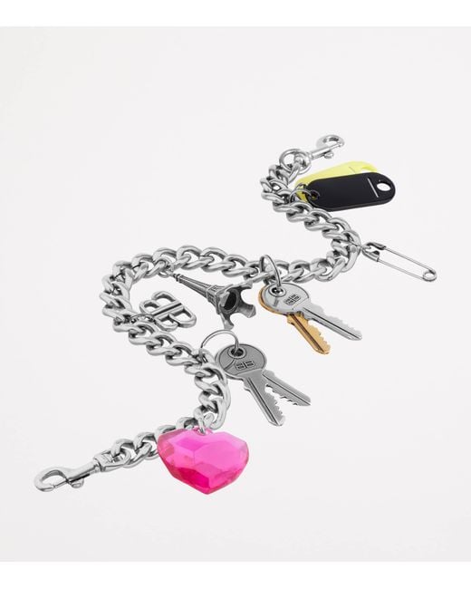 Balenciaga Metallic Small Souvenirs Keyring