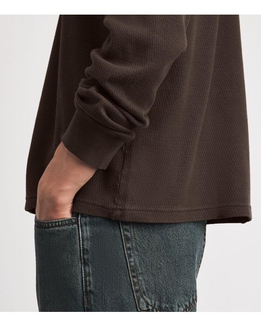 Citizens of Humanity Brown Cotton Waffle-Stitch Sweater for men
