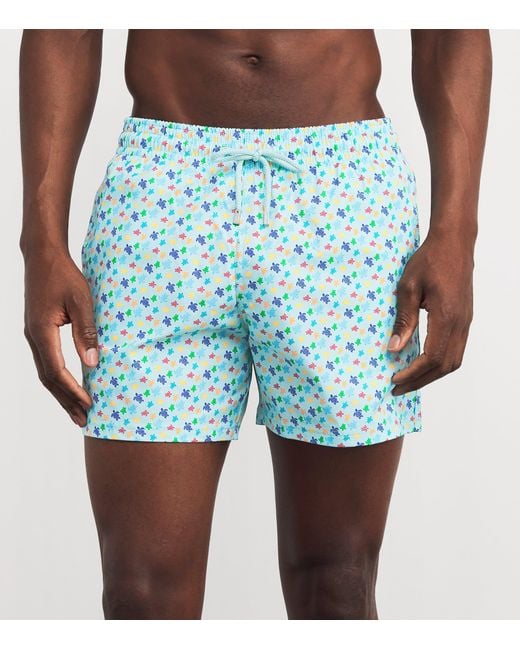 Vilebrequin Blue Turtle Print Moorise Swim Shorts for men