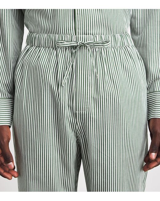 Harrods Gray Cotton Stripe Pyjama Shirt for men