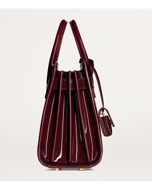 Saint Laurent Red Nano Sac De Jour Tote Bag