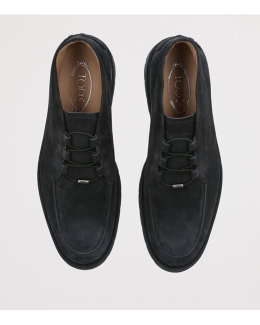 Tod's Black Suede Ankle Boots for men