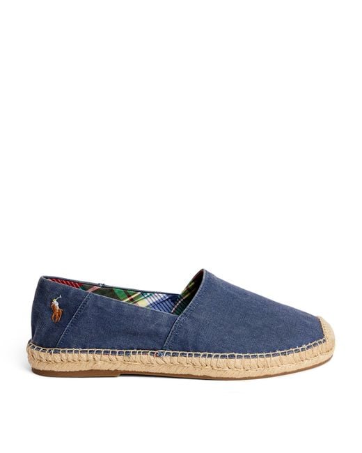 Polo Ralph Lauren Suede Cevio Espadrilles in Blue for Men Lyst UK