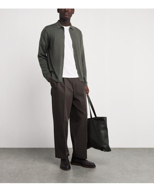 Vince Gray Wool-Cashmere Shirt for men