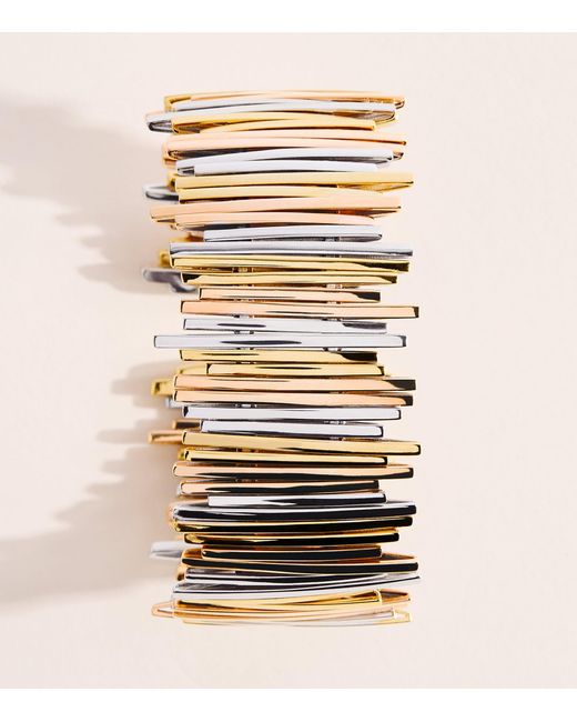 Suzanne Kalan Natural Mixed Classic Golden Jagged Wide Cuff
