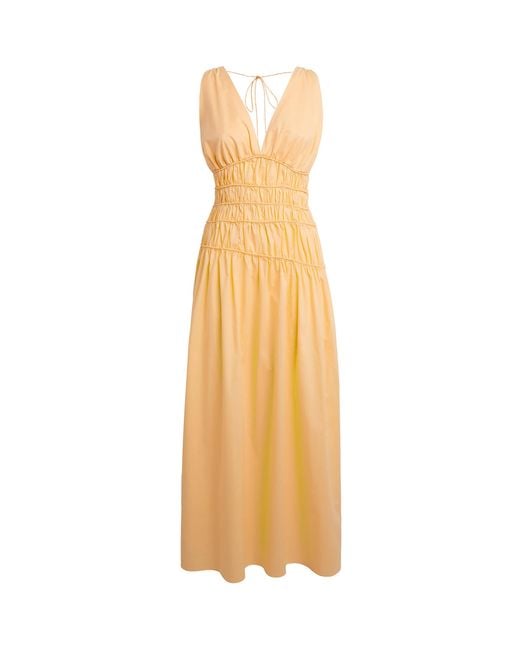 Faithfull The Brand Metallic Cotton Saja Maxi Dress