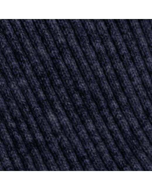 Alan Scott Blue Cashmere Feather-Rib Hoodie for men