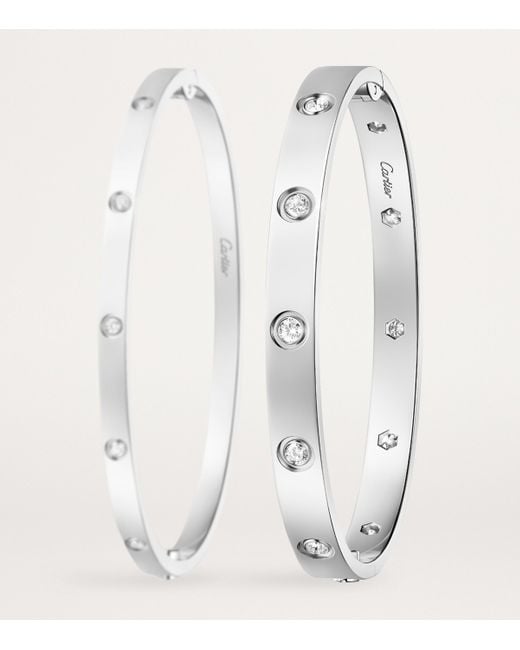 Cartier White And Diamond Love Bangle