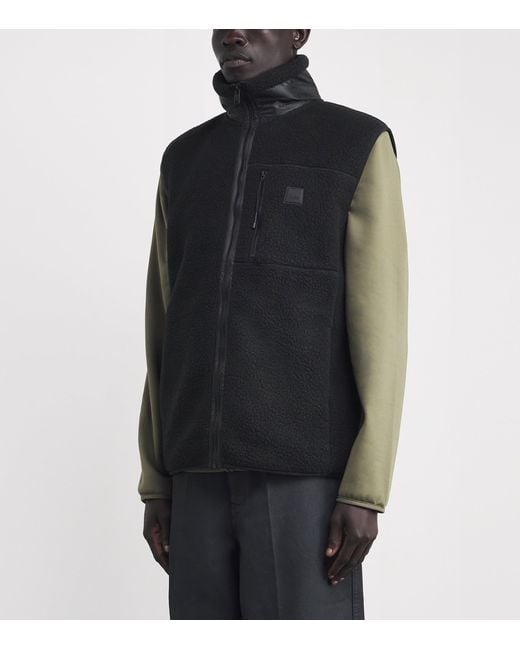 Rains Black Fleece Yermo Gilet for men