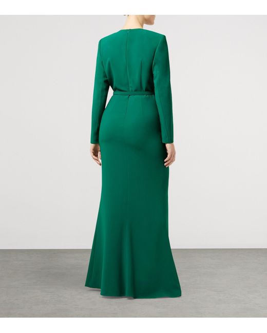 Marina Rinaldi Green Draped Maxi Dress