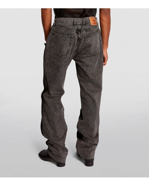 Y. Project Gray Evergreen Snap-off Straight Jeans for men