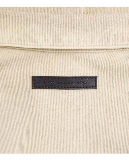 7 For All Mankind Natural Cotton-Blend Corduroy Shirt for men