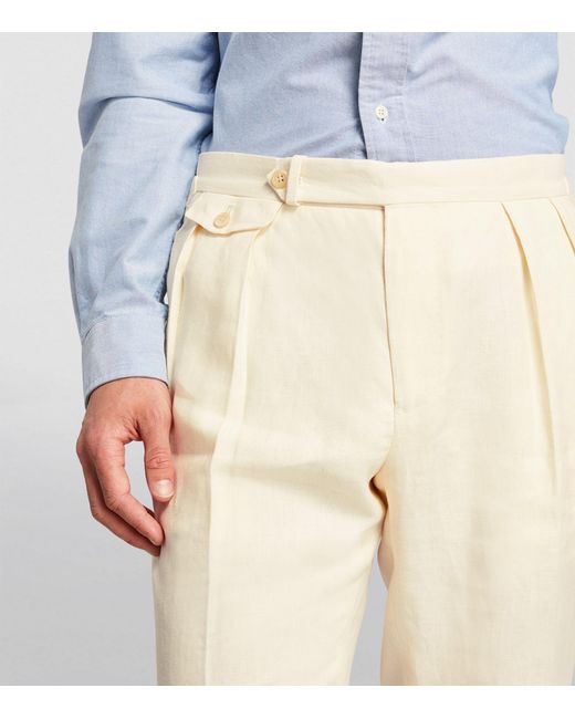 Polo Ralph Lauren Natural Linen Tailored Trousers for men
