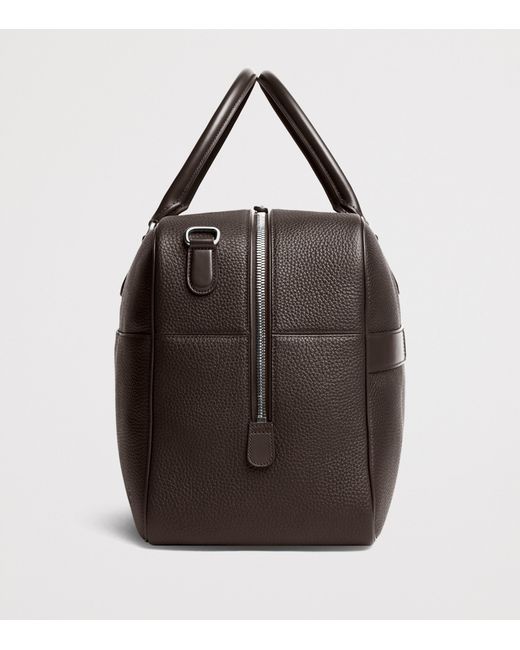 Carl Friedrik Black Leather Granville Duffle Bag