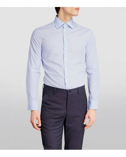 Giorgio Armani Blue Cotton Formal Shirt for men