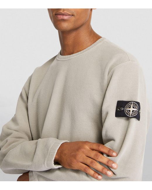 Stone Island Gray Closed Loop Logo Sweatshirt for men