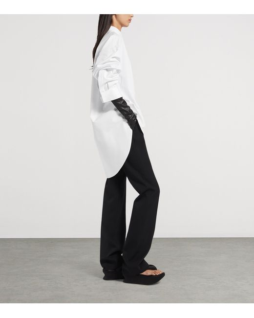 Balenciaga White Cotton-Silk Oversized Shirt