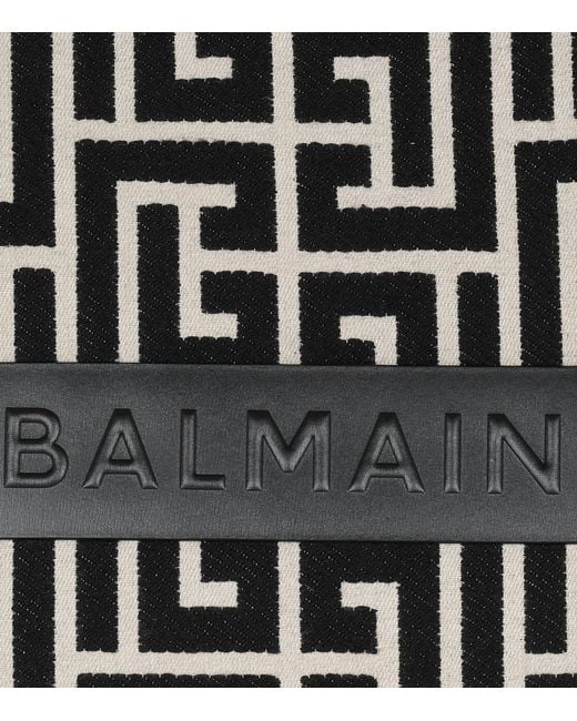 Balmain Black Medium Monogram B-army 42 Shopper Bag