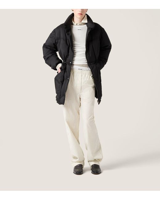 Miu Miu Black Down Technical Pongé Puffer Jacket