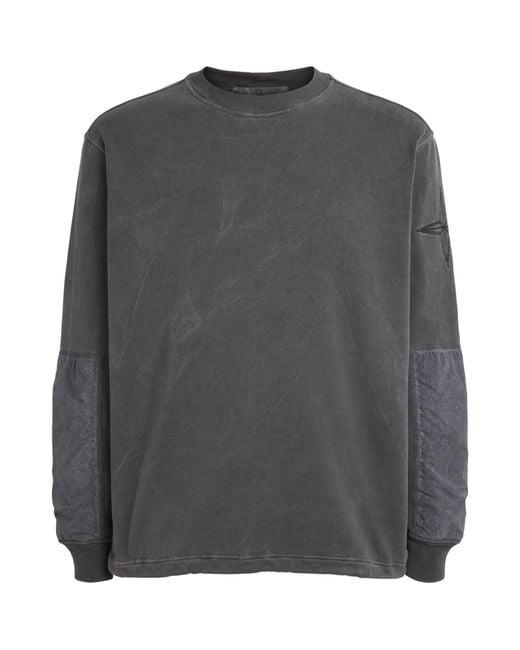 Stone Island Gray Cotton Dyed Vanisé Sweatshirt for men