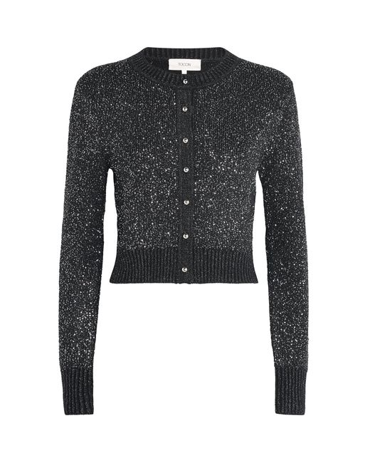 Toccin Black Knitted Sequin Mollie Cardigan
