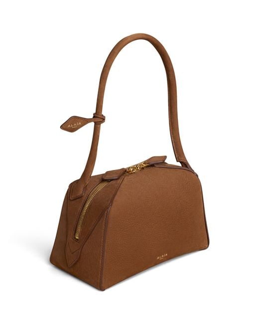 Alaïa Brown Small Leather Le Bouledogue Shoulder Bag