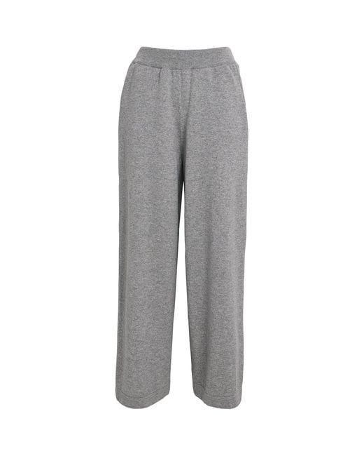Johnstons Gray Cashmere-Blend Coll Trousers
