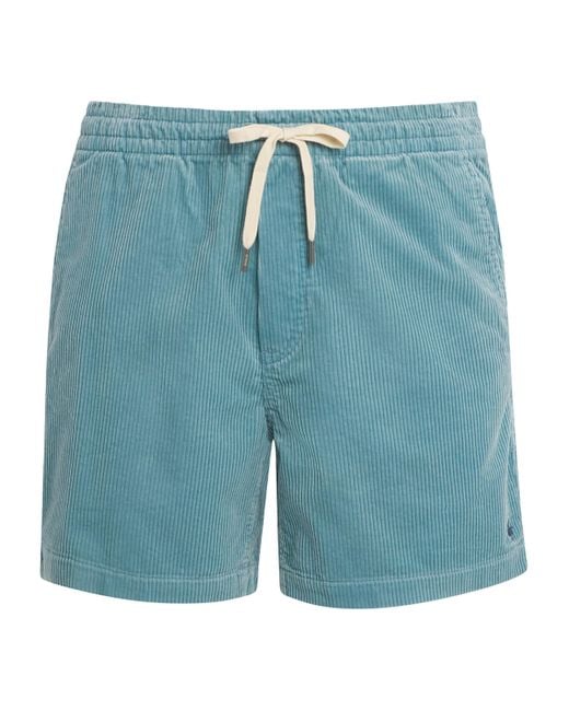 Polo Ralph Lauren Blue Cotton Corduroy Polo Prepster Shorts for men
