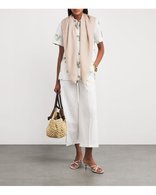 Eleventy Natural Cashmere Scarf