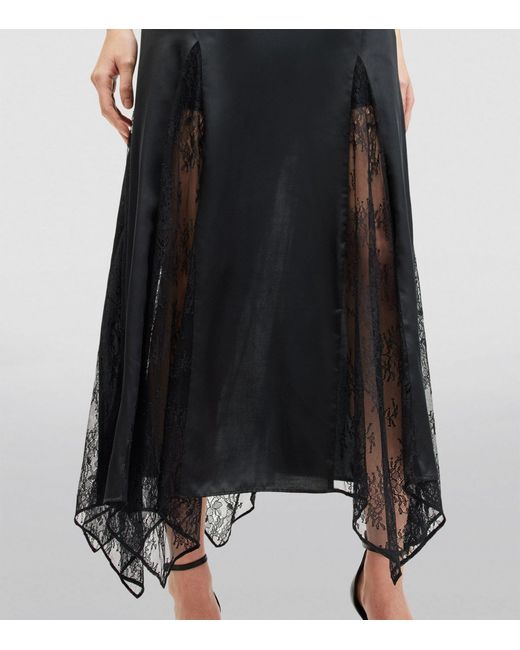 AllSaints Black Silk-blend Jazmine Dress
